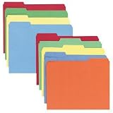 File Folders, 1/3 AST Tab Cut, Letter-Size, 100/BX, Green