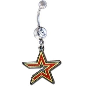 Houston Astros MLB Sexy Belly Navel Ring