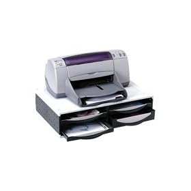 Fellowes Machine Organiser Printer Stand with Cable Management Clip Platinum Graphite Ref 24004