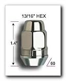 Gorilla Lifetime Stainless Steel Lug Nuts, Acorn Bulge 13/16 Hex, 12mm X 1.50, 4 per pkg