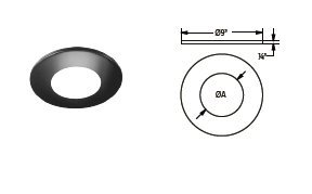 DuraVent 3pvp-rc Black Type L 3 Inch PelletVent Pro Reduction Collar