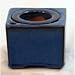 Square Self Watering Ceramic Pot with Felt Feet - Blue - 4 3/8