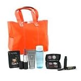 Lancome Travel Set (Cool): Lipstick+ E/S Palette+ Definicils Curved Brush+ Serum+ Bi-Facil+ Hypnose Homme Sample+ Bag--6pcs+1bag