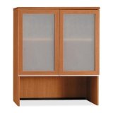 Bookcase Hutch, wGlass Doors, 35-3/4" x 15-3/8" x 43-1/8", Gold DAnigre (BS ....
