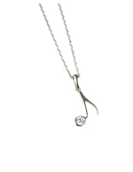 Sterling Silver & CZ Musical Note Necklace