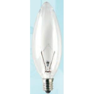 Bulbrite KR25CTC 32 25W Krystal Touch Torpedo Chandelier Bulb (B10), Candelabra Base