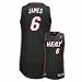 LeBron James Jersey: adidas 2010 Revolution 30 Black Authentic #6 Miami Heat Jersey