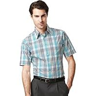 Collezione Pure Cotton Short Sleeve Checked Shirt