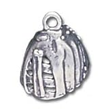 Solid Sterling Silver Baseball Glove Charm (1.5g)