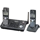 Panasonic KX-TG6702B 2-Line 5.8 GHz FHSS GigaRange Expandable Cordless Phone System with 2 Handsets