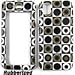 Black and White Circles Box Squares Pattern Design Rubber Feel Snap-On Cover Hard Case Cell Phone Protector for Samsung M800 Instinct