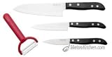 Kyocera Classic 3 piece Ceramic Starter Knife Set w/Peeler