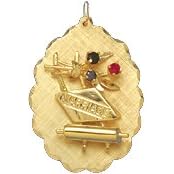 Marriage with Rolling Pin, 14K Gold Charm by NJ Charms