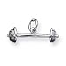 Sterling Silver Barbell Charm