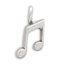 Sterling Silver Musical Notes Charm