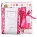 SwaddleDesigns Swaddle Designs Baby Gift Set with Swaddling Blanket,Baby Lovie and Set of Burpies in Clear Plastic Box- Pink Bold Dot & Hearts Print