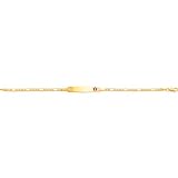 14K Gold Red Enamel Childrens Medical ID Bracelet 6