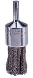 Weiler 1 1/8 Hollow End Stem-Mounted Knot .014 Stainless Steel Wire End Brush