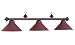 RAM Gameroom PR54 MBG 54 Inch 3 Light Billiard Light - Matte Burgundy