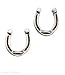 Sterling Silver Horseshoe Post Earrings title=