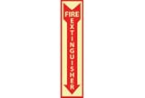 Fire Extinguisher Sign - Vertical - Vinyl Glow