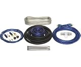 Raptor PKBL3 1500 Watt Installation 4 Gauge Blue / Silver /RCAs Amplifier Kit