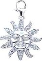Sun, 14K Gold Diamond Charm
