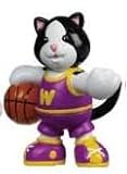 Webkinz Mini PVC Figure Shootin' Hoops Black and White CatIMAGE