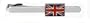 Rhodium plated and enamel Union Jack tie clip with presentation box