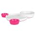 Boon Groovy Interlocking Plate and Bowl Set - Pink/White