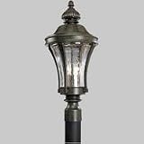 Progress Lighting Nottington Forged Bronze Three-Light Outdoor Post Mounted Lantern