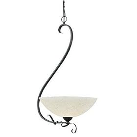 Thomas Lighting M2602-40 Palazzo - One Light Pendant, Burnished Umber Finish with Ivory Scavo Glass