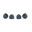 2 pair, Size Medium BLACK - High density (thicker) silicone, Earphones Plus brand replacement ear cushions PLUS FREE SAMPLE PAIR of Memory Foam earphone cushions