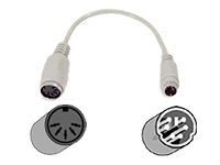 Belkin 6in Keyboard Converter Adapter Din5f/din6m At To PS2
