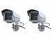 2 Dummy Outdoor Security Cameras Imitation CCTV with Outdoor Cover
