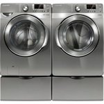 Samsung Stainless Platinum Steam Washer & Gas Steam Dryer (WF448AAP_DV448AG ....