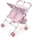 Badger Basket Double-doll Umbrella Rubber Metal Plastic Fabric Stroller , (09941)