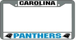 Carolina Panthers Chrome License Plate Frame