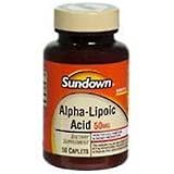 Sundown Naturals Alpha Lipoic Acid 50mg caplets 50ct 50 ea