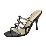Nina Analisa | Ladies Dress Sandals Black Luster Satin by Nina