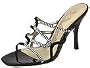Nina Analisa | Women's Dress Sandals Black Luster Satin