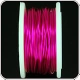 Rhinestone Biz Colored Copper Wire with Silver Plated Base 20 Gauge 6 Yard - Fuchsia - 1 Each