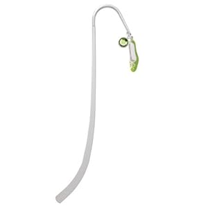Lime Green High Heel Shoe with Bow Silver Plated Charm Bookmark with Peridot Swarovski Drop