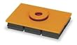 Mason 2LVP7 Vibration Iso Pad, 4x4x3/4 In, w/Hole