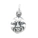 Tiny Round Man in the Moon Pendant or Charm in Sterling Silver, #8187