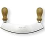 Stainless Steel Mezzaluna with Wood Handles 8-in.