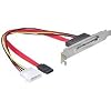 DELOCK Slotblech - SATA zu SATA + SATA-HDD Power