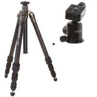 Flashpoint F-1228 Version II Carbon Fiber Tripod, 4 Section Leg Set, with FPTH2 Magnesium Alloy F2 Quick Release Ball Head, Supports 11 lbs, Max Height 60.25 inches