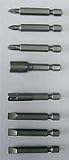 Westward 1VXP9 Screwdriver Bit Set, 1/4 Hex Dr, 8 Pc