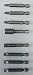 Westward 1VXP9 Screwdriver Bit Set, 1/4 Hex Dr, 8 Pc